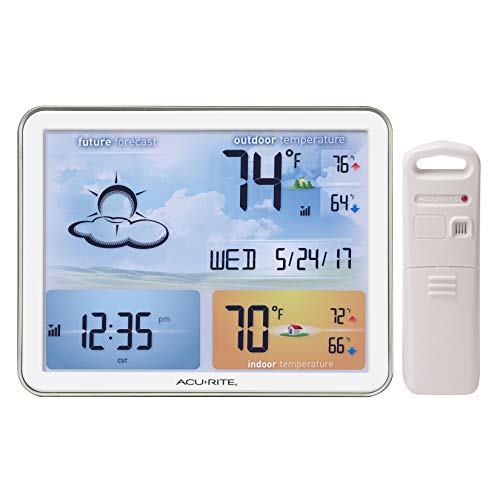 AcuRite (02081M) Weather Forecaster with Jumbo Color Display, Atomic Clock - color: Full Color AC-Powered Display