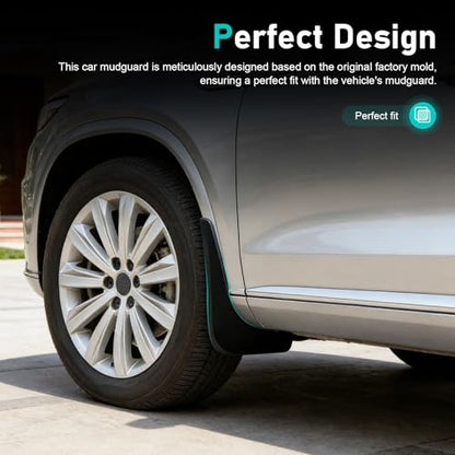 2 PCS Car Mud Flaps, Splash-Proof Mud Splash Guards Tire Protector, Front and Rear Mudguard Replacement, Universal for Most SUVs (Black# M) - color: Black #M