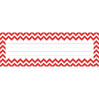 Chevron Solids Name Plates, CTP Classroom Decoration, 36 Pieces (Creative Teaching Press 4517) - color: Chevron Solids