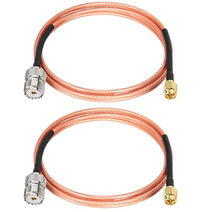 XRDS -RF SMA Male to SO239 RG316 Cable 5FT 2PCS- SMA Male to SO239 UHF Female Antenna Cable - High Performance Low Loss - for Ham Radio, CB Radio, Antenna, Receiver, Transmitter - size: 5FT