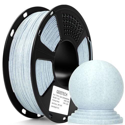 Geeetech Marble PLA Filament 1.75mm White-Blue Stone Color for Bambu AMS - color: 1kg Marble White-blue