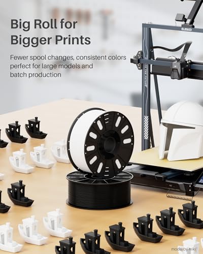 ELEGOO PETG 3D Printer Filament 1.75mm White 1KG - color: White