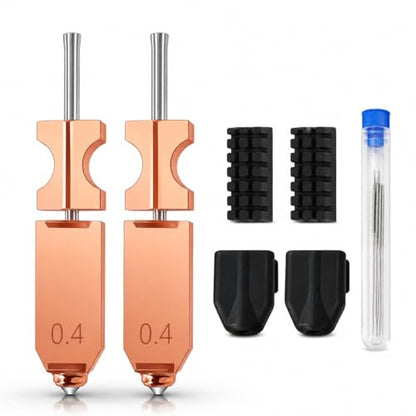 2-Pack Upgraded 0.4mm All-Metal Hotend Kit for FLASHFORGE AD5X 3D Printer