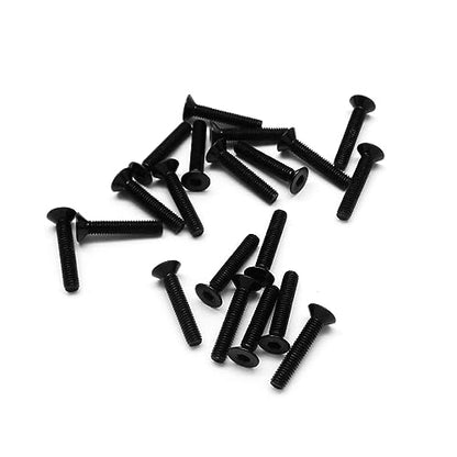 20pcs M3 Countersunk Screws 6063 Aluminum Hex Socket (Anodized Colors) (6mm / 10mm / 16mm / 20mm) (M3x16mm, Black) - color: Black, size: M3x16mm
