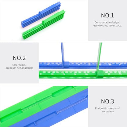 Height Measurement for Wall, Children Adult Height Measure Rod, 3D Removable Growth Chart Stick, Wall Mounted Splicing Ruler for Kids Baby Nursery 79 inch (Blue) - color: Blue