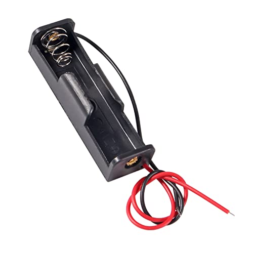 Aobao 8pcs Single AA Battery Holder 1 X 1.5V AA Battery Holder Case Box with Leads Wires