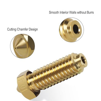 10PCS Brass Nozzle Kit for Anycubic Kobra 2, Kobra 2 Neo, Kobra 2 Pro, Kobra 2 Plus, Kobra 2 Max 3D Printer (0.4mm Nozzles*10, Cleaning Needles*5, Curved Tweezer*1) - size: Brass Nozzles * 10, style: Suit for Kobra 2 Series