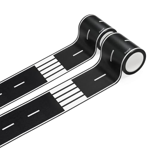 Piokio Road Tape for Kids, 2 Rolls Black Track Tape, 33ft x 2.4in Each - size: 2 rolls