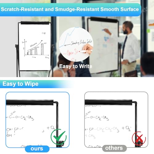 Stand White Board - 40 x 28 Inch Double Sided Magnetic Dry Erase Board with Stand Height Adjustable, Home Office Classroom School Teacher Use - style: 40x28-Black
