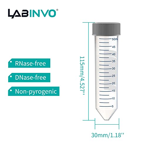 50ml High-Speed Centrifuge Tube, Max.RCF12000G Conical, Printed Graduation, Gamma Sterile, 30x115mm, Pack of 25, IN-CT50A - style: 50mL, 25PCS,Sterile