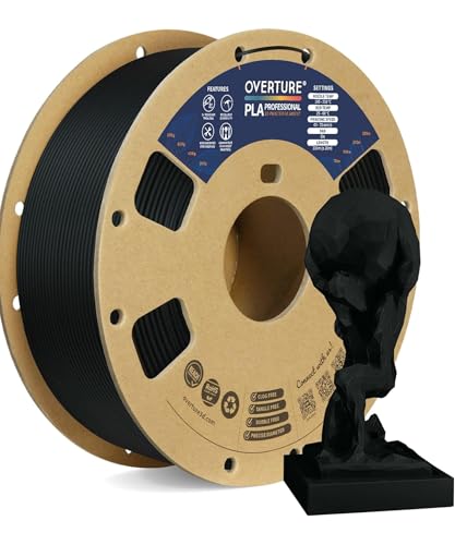 OVERTURE PLA Plus (PLA+) 3D Printer Filament 1.75mm, 1kg Black - color: 00-black, size: 1KG