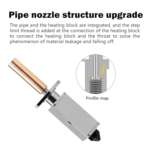 P1S/P1P 0.4MM Hotend Assembled Extruder Printhead Kit Hardened Steel Nozzle - color: For P1P/P1S 0.4
