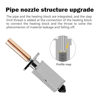 P1S/P1P 0.4MM Hotend Assembled Extruder Printhead Kit Hardened Steel Nozzle - color: For P1P/P1S 0.4