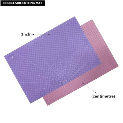35" x 23" Self Healing PVC Cutting Mat, A1-Pink or Purple - color: A1-Pink or Purple