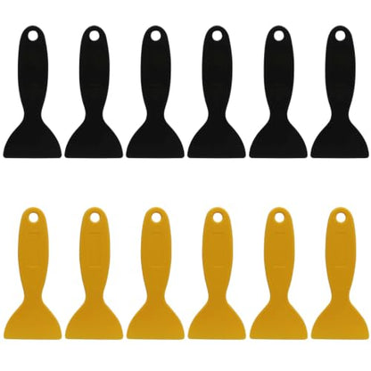 Jiozermi Plastic Spatula Putty Knife Set, 12 Pack