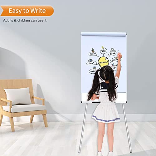 VIZ-PRO Whiteboard Easel, 36 x 24 Inches, Portable Stand Dry Erase Board - size: 36 x 24 Inches - With Flipchart Pad