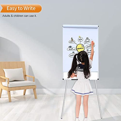 VIZ-PRO Whiteboard Easel, 36 x 24 Inches, Portable Stand Dry Erase Board - size: 36 x 24 Inches - With Flipchart Pad