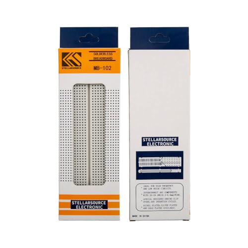 SHILLEHTEK 830 Point Breadboard for Arduino, Raspberry Pi, and Other Microcontrollers, DIY Breadboard for Jumper Wires and Connectors - Solderless Breadboard - size: 830