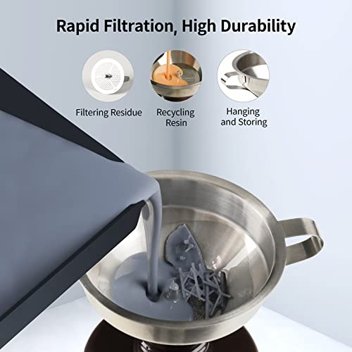 ANYCUBIC Resin Printer Accessories Tool Kits, Silicone Pad, Stainless Steel Resin Filter, Multi-Function Water Bottle, Fish Scale Cloth, Golves, Plastic Nipper for Cleaning and 3D Printing