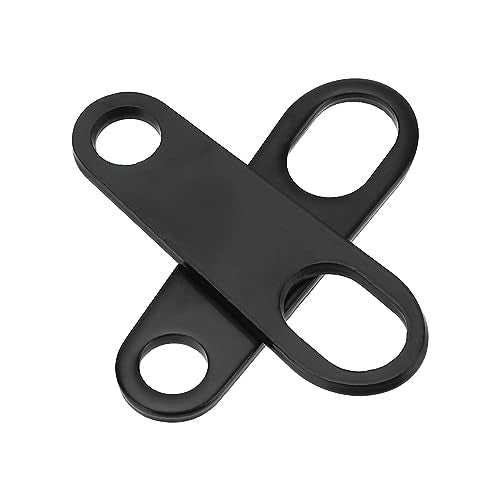AUCELI Rear Turn Signals Brackets, 2PCS Motorcycle Rear Indicator Light Relocation Holder, Universal Straight 10mm Hole Shock Brackets Motorbike Rear Turn Signal Lamp Mounting Holder (Black/Straight) - style: Black/Straight
