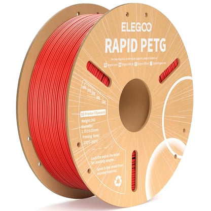 ELEGOO Rapid PETG 3D Printer Filament 1.75mm Red 1KG - color: 1kg Red