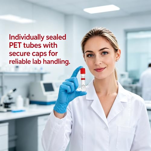 50 Pcs 10mL Plain Plastic Tubes Individually Sealed for Lab Use - style: 50PCS-10ML
