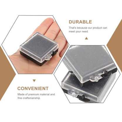 Angoily 5pcs Anti-Static Chip Box Electronic Component Organizer Chip Container with Transparent Top and Anti-Static Sponge ESD Storage Case for Microchips Samples 1.37 X 1.37 X 0.59 in