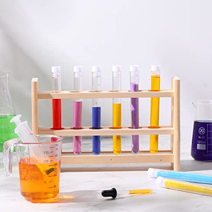 Hoteam 100 Pcs Test Tubes with Caps, 25ml 150 x 16 mm Clear White Lid - color: White Lid