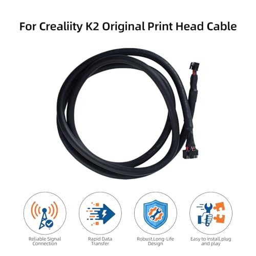 FYSETC Replacement Cord for Crealiity Print Head: K2 Original Hotend Cable Connect Extruder Hot End and Adapter Board for Crealiity K2 3D Printer Parts Not for K2-Pro