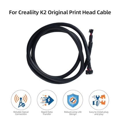 FYSETC Replacement Cord for Crealiity Print Head: K2 Original Hotend Cable Connect Extruder Hot End and Adapter Board for Crealiity K2 3D Printer Parts Not for K2-Pro
