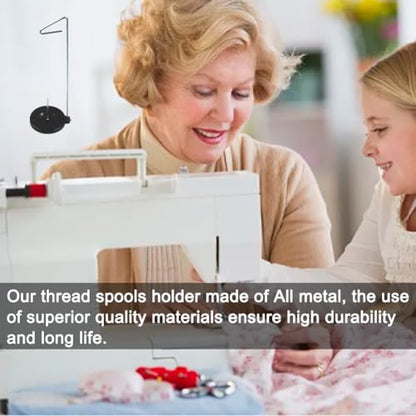 Embroider Adjustable Single Thread Spool Holder, Universal Single Cone and Spool Adjustable Thread Stand for Sewing and Embroidery Machines, Single Thread Stand for Smoother Feed
