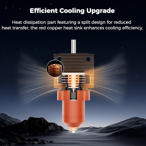 Creality Official 2025 K1/K1C/K1 SE/K1 Max Hotend Kit, Upgrade Ceramic Heating Block Kit, New Version Terminal with Buckle, 600mm/s High-Speed with Unicorn Quick Swap Nozzle for K1 Series 3D Printers - style: K1/K1C/K1 SE/K1 Max