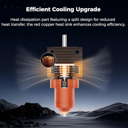 Creality Official 2025 K1/K1C/K1 SE/K1 Max Hotend Kit, Upgrade Ceramic Heating Block Kit, New Version Terminal with Buckle, 600mm/s High-Speed with Unicorn Quick Swap Nozzle for K1 Series 3D Printers - style: K1/K1C/K1 SE/K1 Max