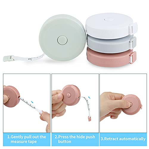12 Pack Soft Retractable Measuring Tape - color: 12 pack