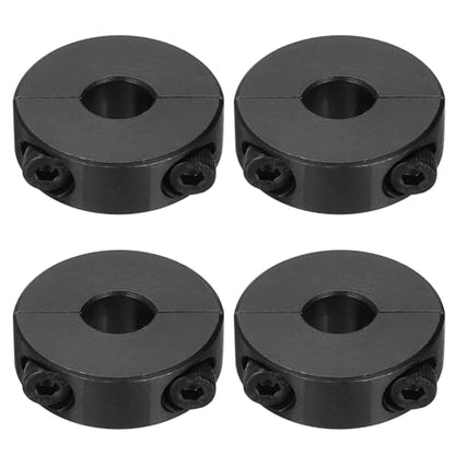 uxcell 4pcs Double Split Shaft Collars 10mm Bore, Two-Piece Clamping Collar 30mm OD 10mm Thickness Carbon Steel Lock Collar Clamp with Set Screws (Black Oxide) - size: 10mm x 30mm x 10mm
