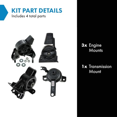 TRQ Engine Motor Transmission Mount KIT Set of 4 - style: MTA32807