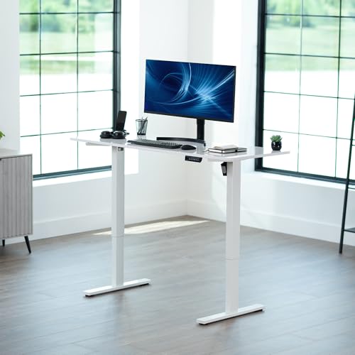 VIVO White Dry Erase 60 x 24 in Standing Desk, DESK-KIT-1W6WE