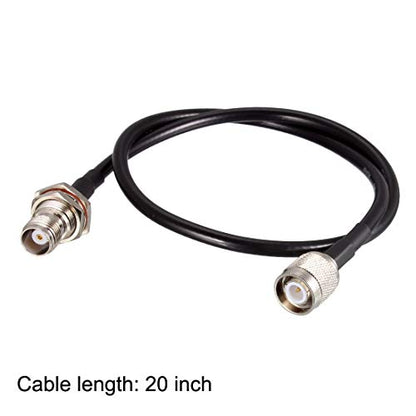 uxcell RG58 RF Coaxial Cable TNC Male to TNC Female Pigtail Jumper Cable 20 Inch 2pcs