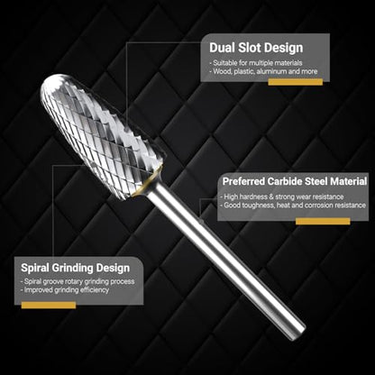 CATITO 20Pcs Carbide Burr Set 1/8" Shank Die Grinder Bits Rotary File Rasp Attachments Cutting Burrs Metal Grinding Engraving Porting - size: 20PCS-2