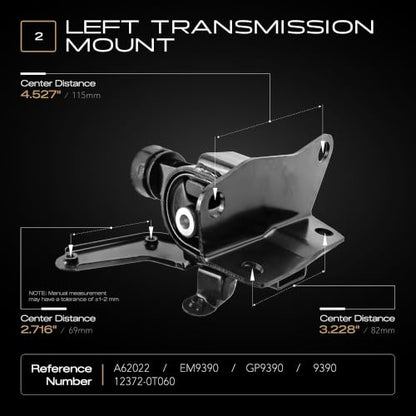 4PCS Engine Motor Mount Compatible with 2009-2013 Corolla 1.8L and 2009-2013 Matrix 1.8L with Auto Transmission and 2009-2010 Pontiac Vibe 1.8L FWD, Replace OE A62015 A62039 A62027 A62023 - size: 2009-2013 Corolla 1.8L,Matrix 1.8L