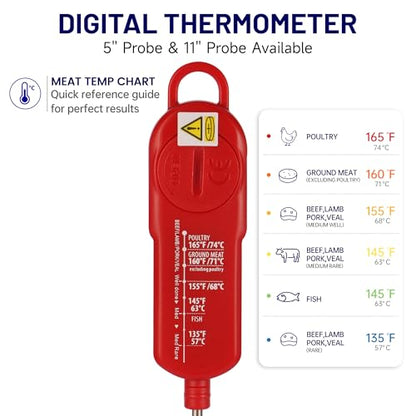 LONICERA Digital Cooking Thermometer for Sourdough Bread, 5-Inch Probe