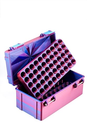 Vial Guard Storage Hard Case for 3ml, 5ml, 10ml, 30ml Vials, Secure Holder Multiple Sizes (Metalic, 100 x 3ml Stacked) - size: 100 x 3ml Stacked