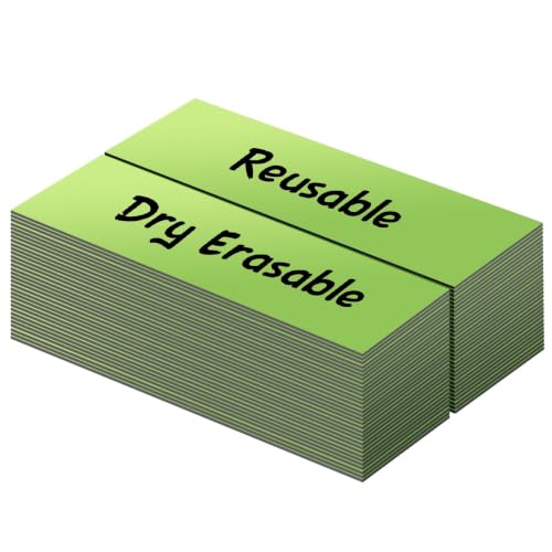 LLPT Dry Erase Magnetic Labels, 0.5" x 2" 50 Packs, Green - color: Green, size: 0.5" x 2"