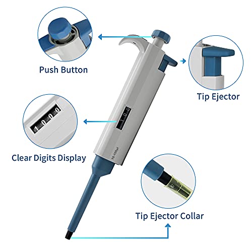 10-100μL Micropipette High-Accurate Pipettor Adjustable Variable Volume Single-Channel Pipette for Laboratory - size: 10-100μL