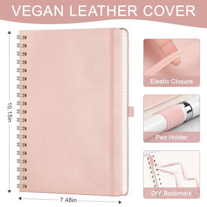 AHGXG Graph Paper Notebook, 140 Pages, B5 (7.6" x 10") - color: Rose Gold, style: B5-Graph