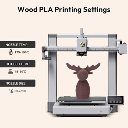 AMOLEN Wood PLA 3D Printer Filament 1.75mm Real Wood Fiber Bundle 200G x4 - color: Black Walnut/White Oak/Cherry Wood/Green Sandalwood