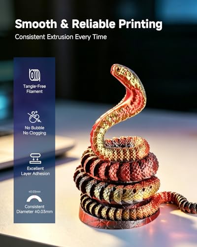 Silk Tri-Color PLA Filament 1.75mm, Coextruded 3D Printer Filament, Color Changing Rainbow Silk PLA, Ultra Glossy Multicolor Printing PLA, Tangle Free, ±0.03mm, 1KG Spool, Gold Copper Black - color: Silk Gold Copper Black