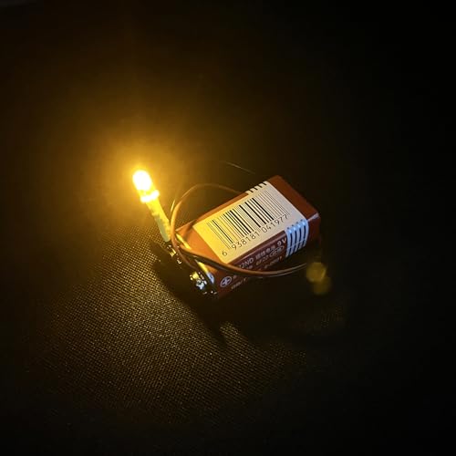 50PCS 5mm Yellow Pre-Wired LEDs, 3-12V DC with Inline Resistors - color: Yellow / 50 Pcs
