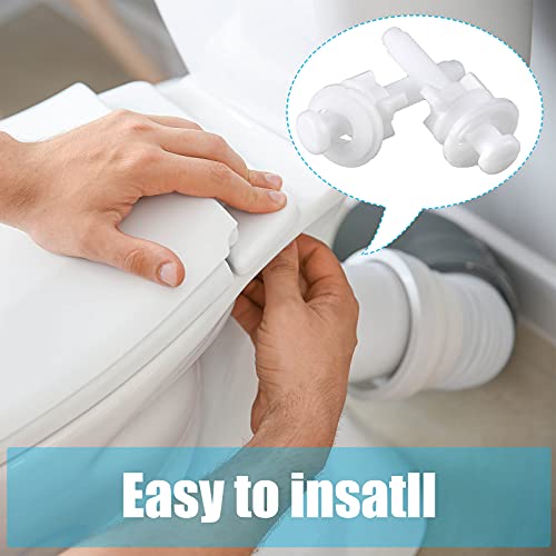 Jetec 2 Pack Toilet Seat Screws Kit, Plastic Bolts Nuts & Washers - color: White