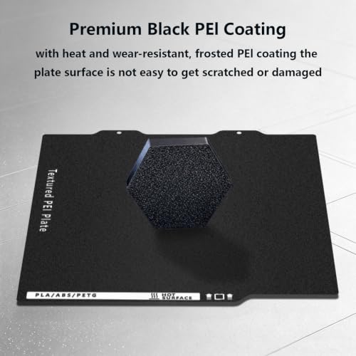 184x184mm Build Plate for Bambu Lab A1 Mini, Double Side Black Textured PEI Sheet Flexible Spring Steel Plate Heated Bed Printing Platform for A1 Mini 3D Printer - size: 184x184mm